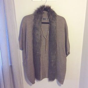 Love Token Faux Fur Sweater